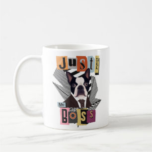 Caneca De Café Boston Terrier Dog - Apenas Me Chame Chefe