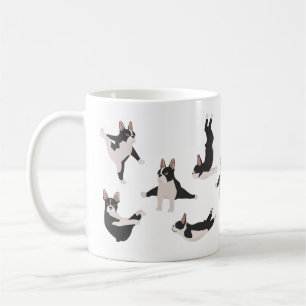Caneca De Café Boston Terrier dog fazendo yoga