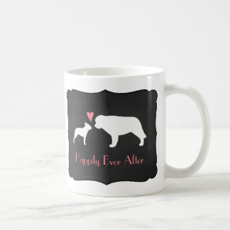 Caneca De Café Boston Terrier e o Santo Bernard Love