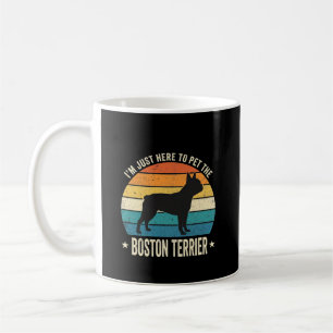 Caneca De Café Boston Terrier Gráfico Retro Amante de Cães_1