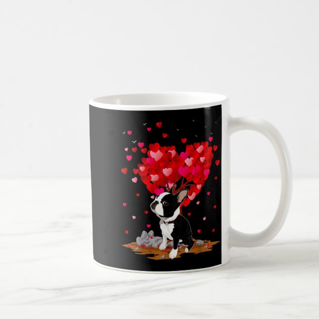 Caneca De Café Boston Terrier Lover Heart Shape Boston Terrier Va (Direita)