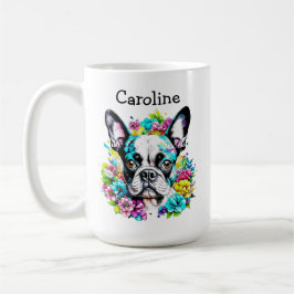 Caneca De Café Boston Terrier Mãe Personalizada