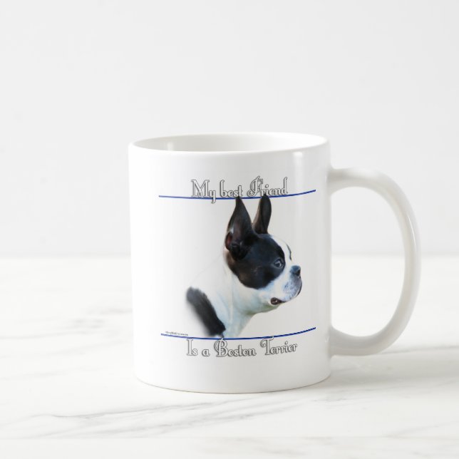 Caneca De Café Boston Terrier Melhor Amigo 2 (Direita)