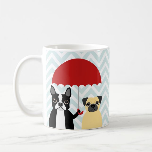 Caneca De Café Boston Terrier Mugs (Esquerda)