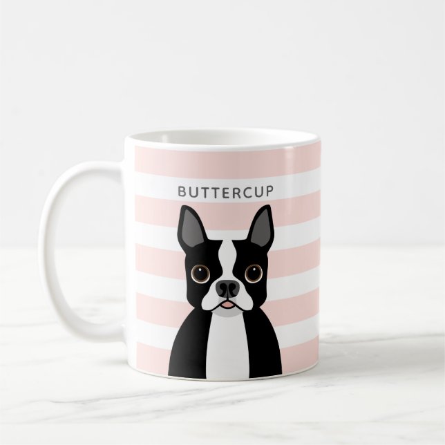 Caneca De Café Boston Terrier Mugs (Esquerda)