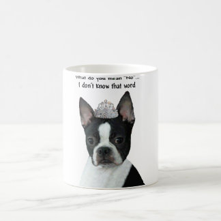 Caneca De Café Boston Terrier:  Que você significa "não"?