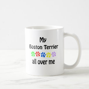 Caneca De Café Boston Terrier Walks Design