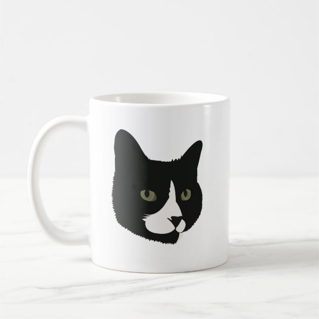 Caneca De Café Bota o Gato Tuxedo (Esquerda)