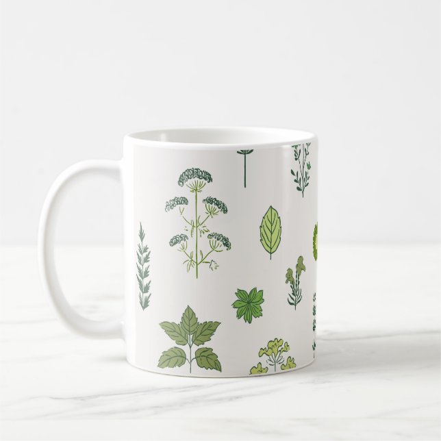 Caneca De Café Botânica - Breve Verde (Esquerda)