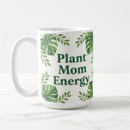 Caneca de café botânica fofa energia das plantas m