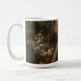 Caneca De Café Botânica: três pavões no jardim inglês