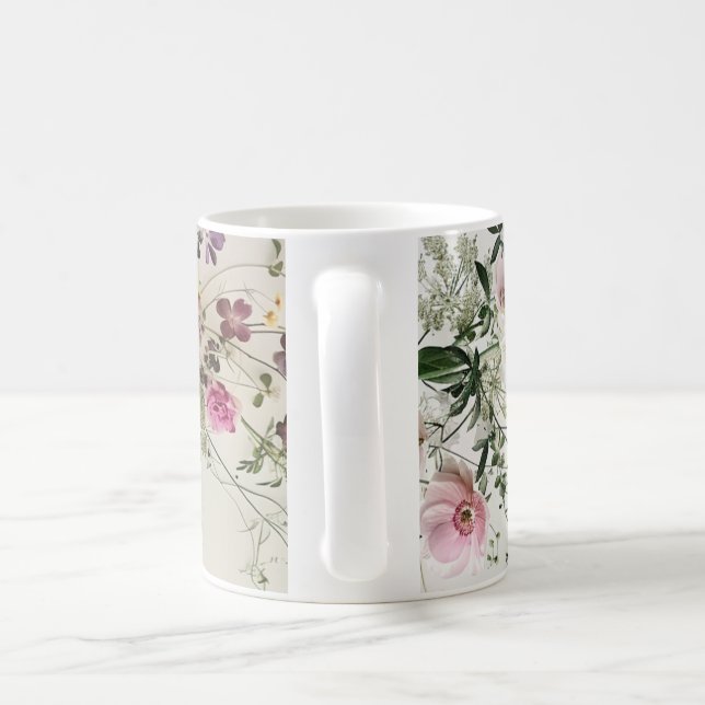 Caneca de Café Botânico com Prado de Flores Silves (Alça)