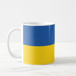 Caneca De Café Botão Bandeira da Ucrânia