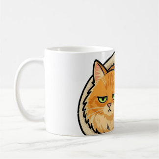 Caneca De Café Botão de Gato Laranja Estético Fofo Não Perturbe