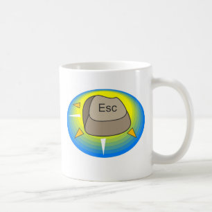 Caneca De Café Botão do escape do computador