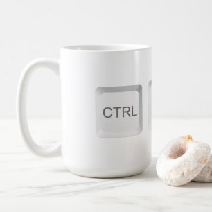 Caneca De Café botão do teclado de computador CTRL ALT DEL do Sli