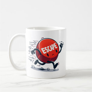 Caneca De Café Botão Escape em execução
