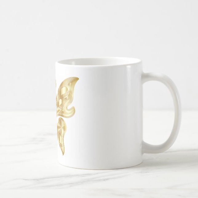 Caneca De Café BOTÃO ouro (Direita)