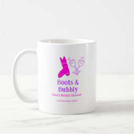 Caneca De Café Botas & champanhe espumante rosa enxoval de noiva