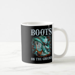 Caneca De Café Botas de Cowgirl no Chão Rodeio Western Combinando