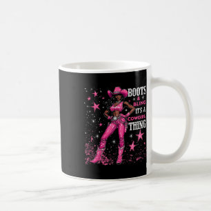 Caneca De Café Botas E Brilho É Coisa De Cowgirl,História Negra M