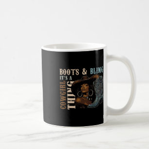 Caneca De Café Botas e Brilho É Coisa de Cowgirl Western Country