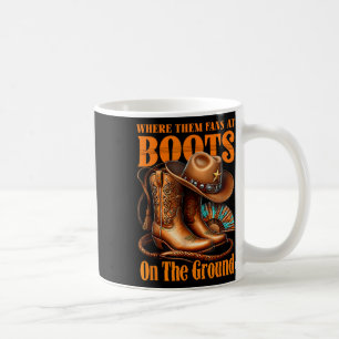 Caneca De Café Botas No Chão Juneteenth Cowgirl Onde Eles