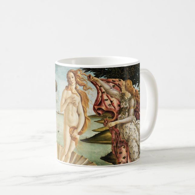Caneca De Café Botticelli é O Nascimento de Vênus (Frente Esquerda)
