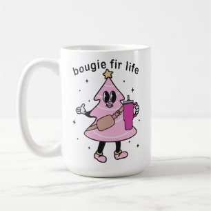 Caneca De Café Bougie Fir Life, Árvore de Natal Bougie, Natal Eng