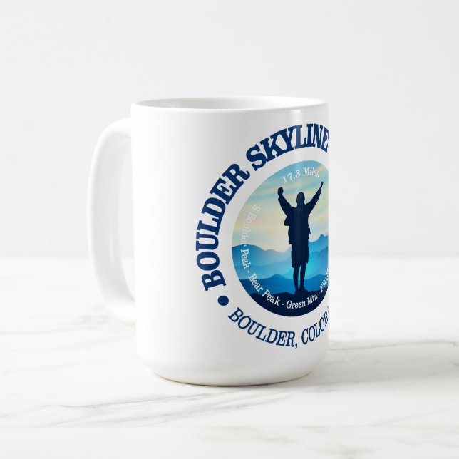 Caneca De Café Boulder Skyline Traverse (V) (Frente Esquerda)
