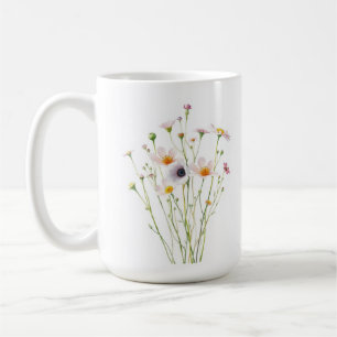 Caneca De Café Bouquet de aquarela de flores silvestres
