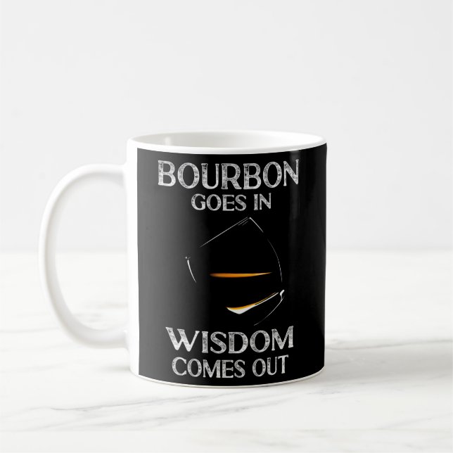 Caneca De Café Bourbon entra na sabedoria sai uísque uísque (Esquerda)
