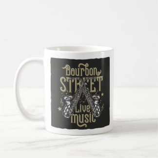 Caneca De Café "Bourbon Street Live Music" Saxofone