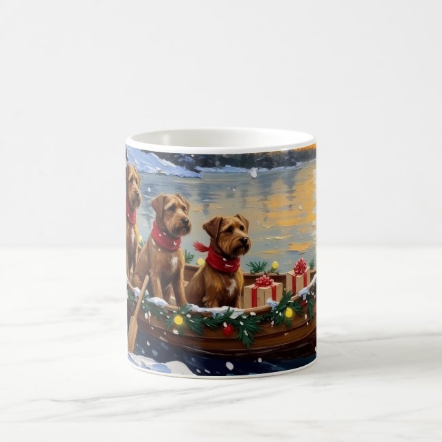 Caneca De Café Bouvier des Flandres Christmas Boat Holiday (Centro)