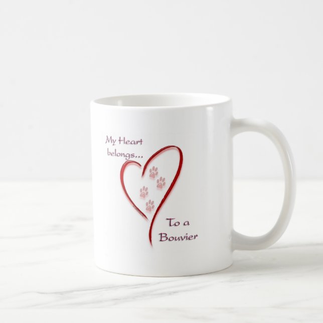 Caneca De Café Bouvier des Flandres Heart Pertence (Direita)