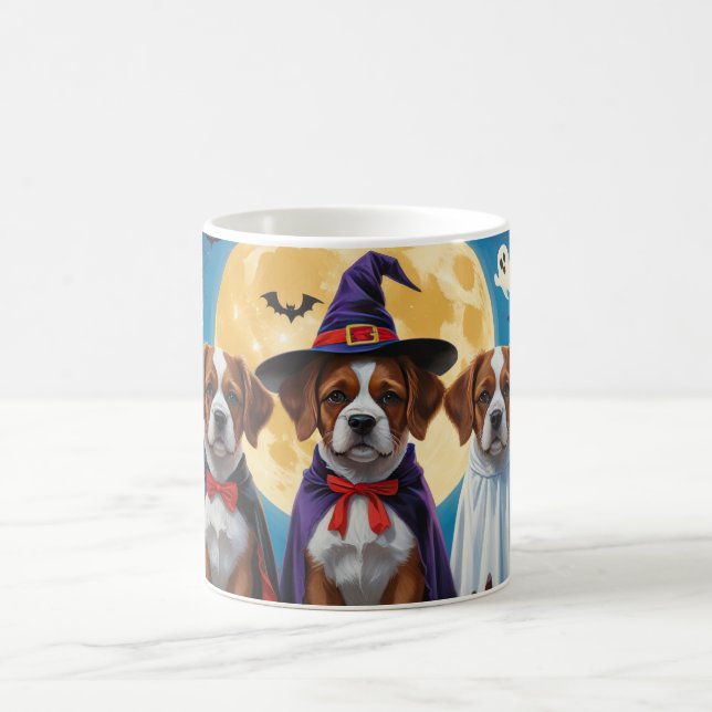 Caneca De Café Bouviers Des Flandres Cães Pumpkin Halloween Engra (Centro)