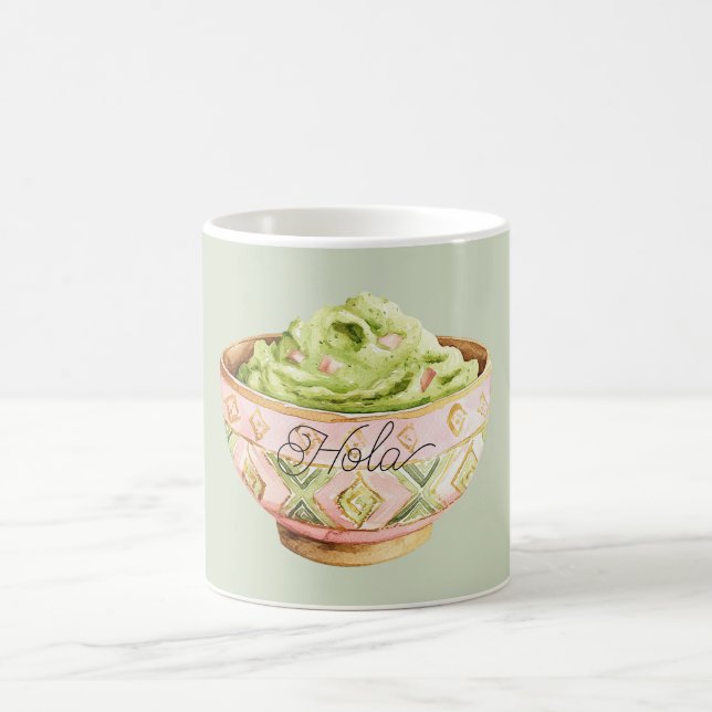 Caneca De Café Bowl of Guacamole Hola (hello) (Centro)