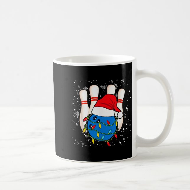 Caneca De Café Bowling Reindeer Christmas Shirt Pajama Srt X-mas  (Direita)
