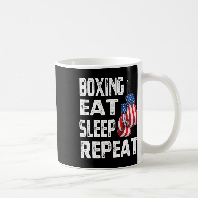 Caneca De Café Boxe Comer Dormir Repetir Treino Boxeador Kickboxi (Direita)