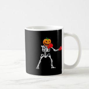 Caneca De Café Boxe de Esqueleto Halloween Abóbora Kickboxing Mma
