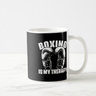 Caneca De Café Boxe É Minha Terapia Lutador De Mma Lutador De Box