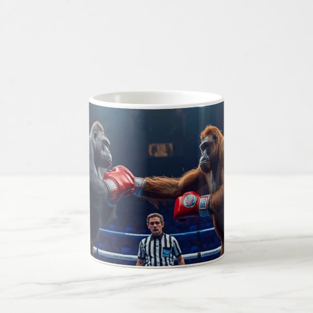 Caneca De Café Boxe Gorilla vs. Orangotango  (Centro)