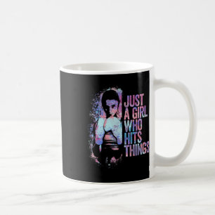 Caneca De Café Boxe Tailandesa Engraçada Só Uma Garota Que Bate e