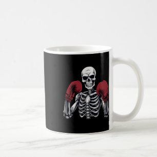 Caneca De Café Boxeador Esqueleto Boxe Kickboxing Halloween Artes