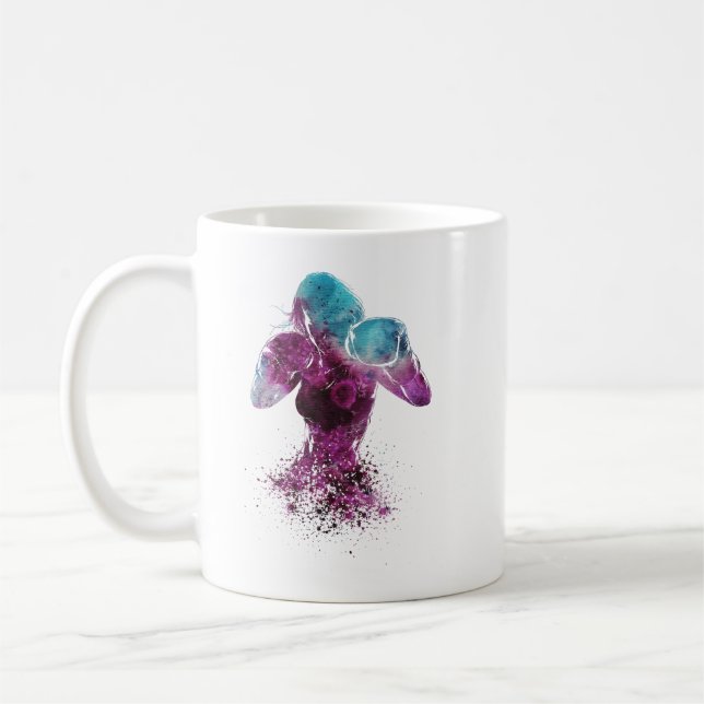 Caneca De Café Boxeadora Feminina (Esquerda)