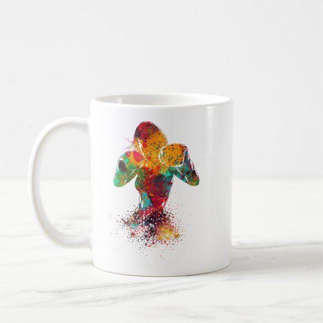 Caneca De Café Boxeadora Feminina (Esquerda)