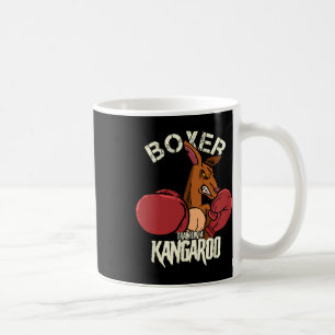 Caneca De Café Boxer Boxe Kickboxing Treine Como Um Canguru
