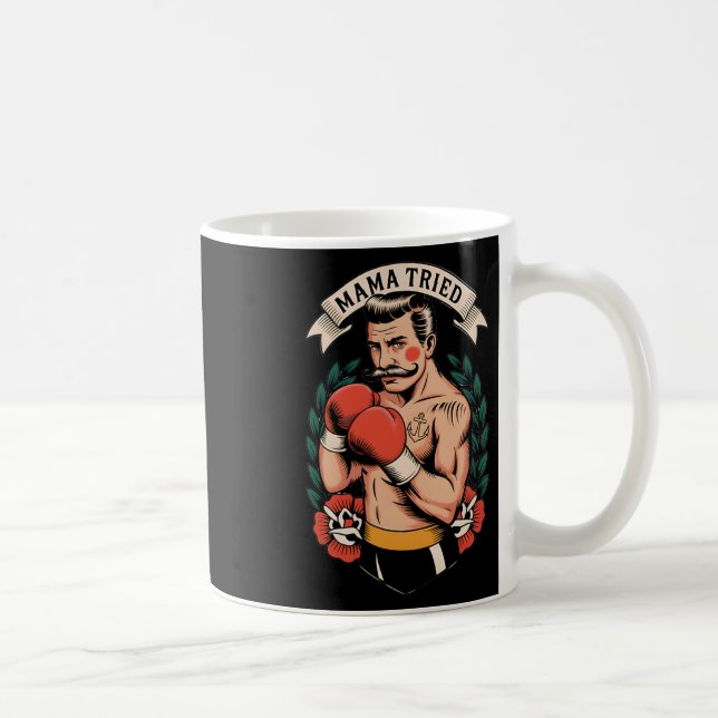 Caneca De Café Boxer Boxer American Traditional Tattoo Art Flash (Direita)