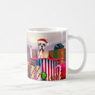 Caneca De Café Boxer Christmas Surpresa