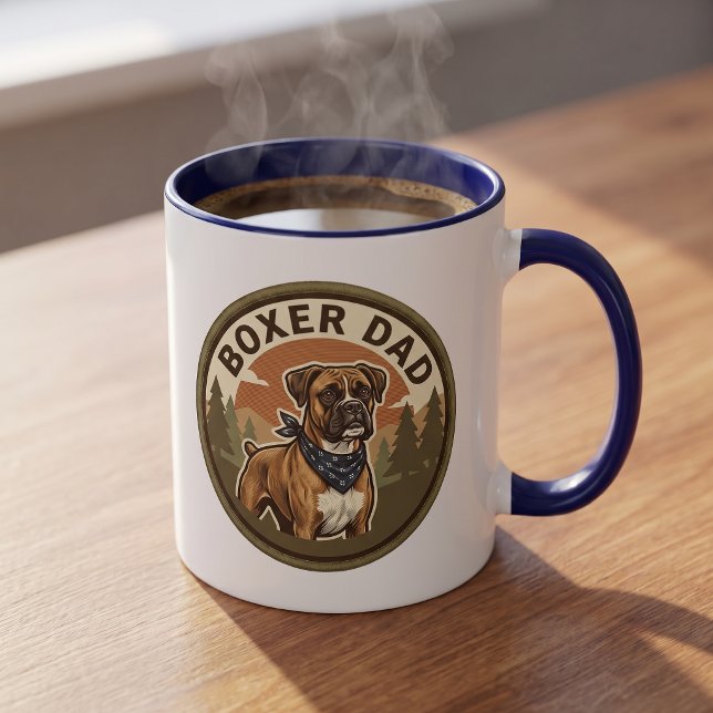 Caneca de Café Boxer Dad | Presente para Pai de Ca (Criador carregado)